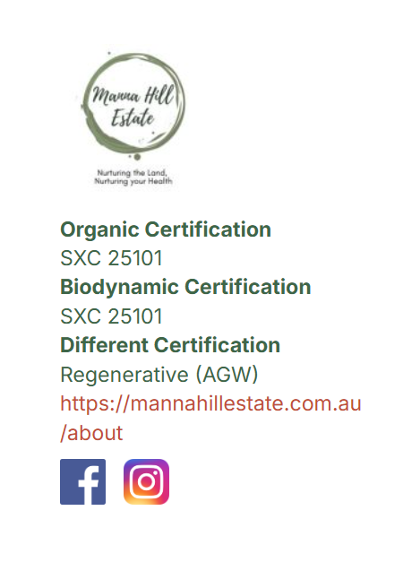 manna hill's profile includes certifications, a website And two social media icons